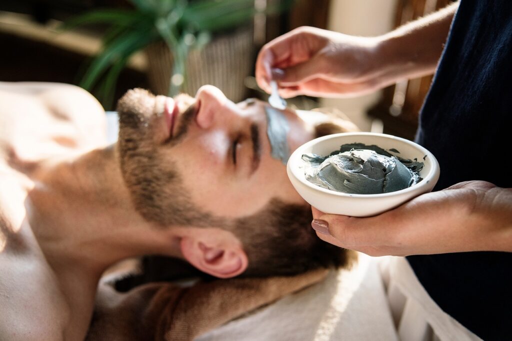 Patient getting facial at Elysian Medspa & Rejuvenation Center