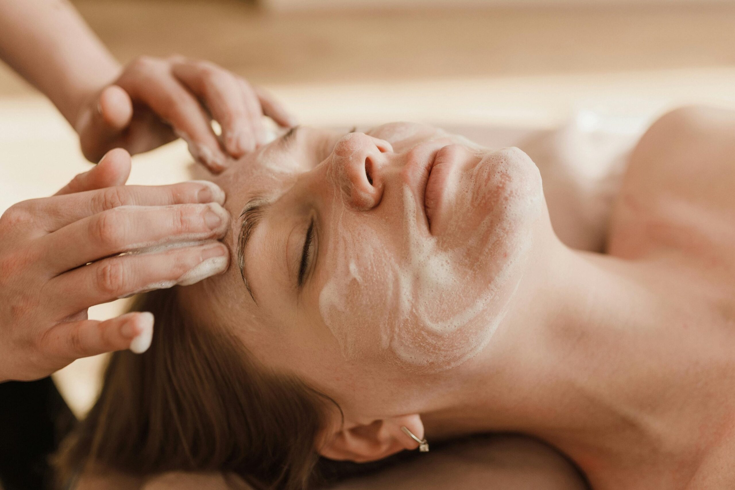 Patient getting facial at Elysian Medspa & Rejuvenation Center