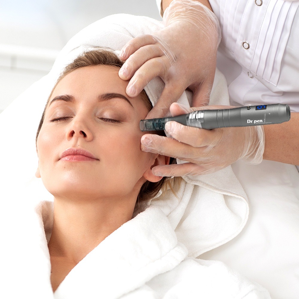 Patient getting microneedling treatment at Elysian Medspa & Rejuenation Center